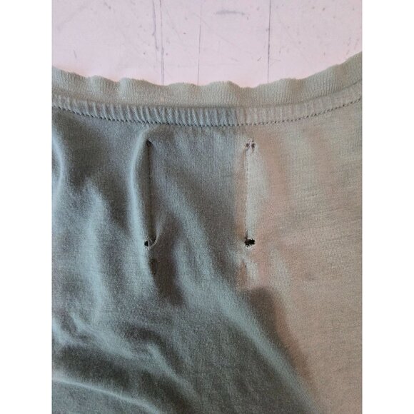 Zoe Karssen Green Native American Graphic Tee Feather Print Short Sleeves S - Picture 7 of 7